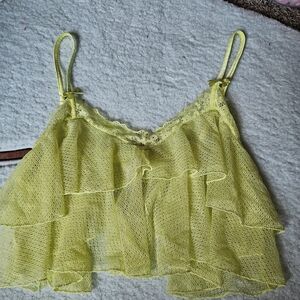 Savage X Fenty Yellow Lace Cami Lingerie Top | Women's | Size: S